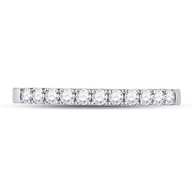 Eternal Love 14kt White Gold Diamond Wedding Band - Top View