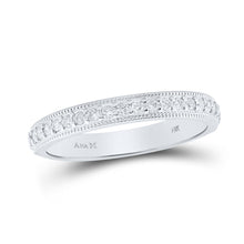 Load image into Gallery viewer, Eternal Love 14kt White Gold Diamond Wedding Band - Top View
