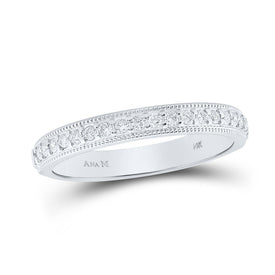 Eternal Love 14kt White Gold Diamond Wedding Band - Top View