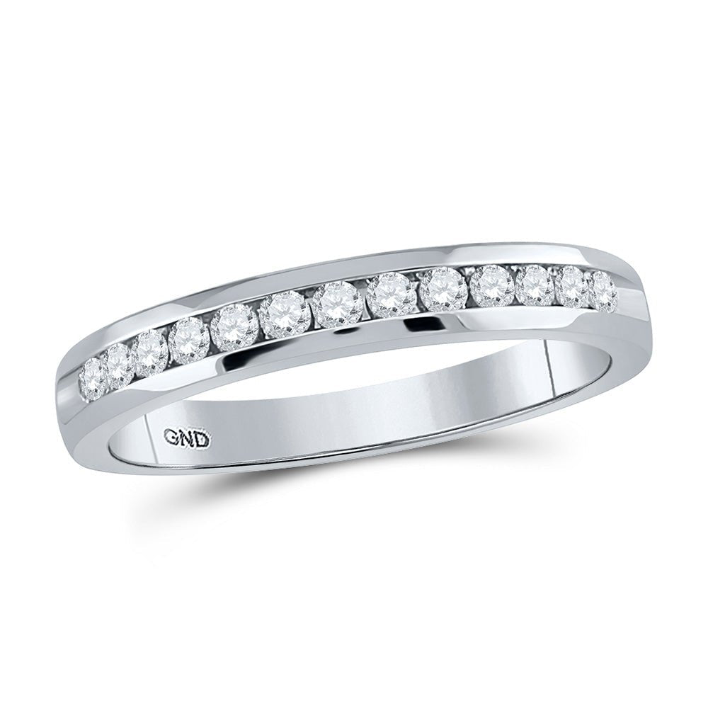 Eternal Love 14kt White Gold Diamond Wedding Band - Splendid Jewellery
