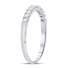 Load image into Gallery viewer, Eternal Love 14kt White Gold Diamond Wedding Band - Front View