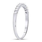 Eternal Love 14kt White Gold Diamond Wedding Band - Front View