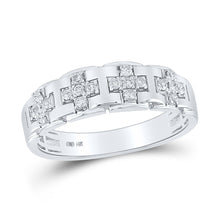Load image into Gallery viewer, Eternal Love 14kt White Gold His Hers Round Diamond Cluster Wedding Set - Splendid Jewellery