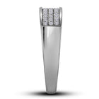 Eternal Love 14kt White Gold His Hers Round Diamond Halo Matching Wedding Set 7/8 Cttw - Top View