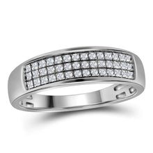 Load image into Gallery viewer, Eternal Love 14kt White Gold His Hers Round Diamond Halo Matching Wedding Set 7/8 Cttw - Second Side View