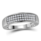 Eternal Love 14kt White Gold His Hers Round Diamond Halo Matching Wedding Set 7/8 Cttw - Second Side View