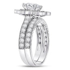 Eternal Love 14kt White Gold Marquise Diamond Bridal Wedding Ring Band Set - Second Side View