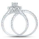 Eternal Love 14kt White Gold Marquise Diamond Bridal Wedding Ring Band Set - Splendid Jewellery