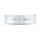 Eternal Love: 14kt White Gold Men's Round Diamond Wedding Band Ring - Splendid Jewellery