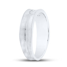 Load image into Gallery viewer, Eternal Love: 14kt White Gold Men's Round Diamond Wedding Band Ring - Splendid Jewellery