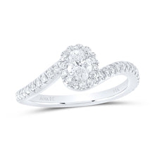 Load image into Gallery viewer, Eternal Love 14kt White Gold Oval Diamond Halo Bridal Wedding Engagement Ring - Splendid Jewellery