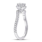 Eternal Love 14kt White Gold Oval Diamond Halo Bridal Wedding Engagement Ring - Second Side View