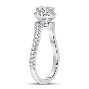 Eternal Love 14kt White Gold Oval Diamond Halo Bridal Wedding Engagement Ring - Splendid Jewellery