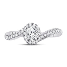 Load image into Gallery viewer, Eternal Love 14kt White Gold Oval Diamond Halo Bridal Wedding Engagement Ring - Splendid Jewellery