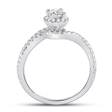 Load image into Gallery viewer, Eternal Love 14kt White Gold Oval Diamond Halo Bridal Wedding Engagement Ring - Splendid Jewellery