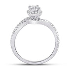 Eternal Love 14kt White Gold Oval Diamond Halo Bridal Wedding Engagement Ring - Splendid Jewellery