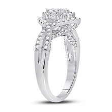 Load image into Gallery viewer, Eternal Love 14kt White Gold Pear Diamond Halo Bridal Wedding Engagement Ring - Splendid Jewellery