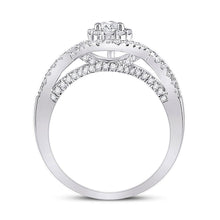 Load image into Gallery viewer, Eternal Love 14kt White Gold Pear Diamond Halo Bridal Wedding Engagement Ring - Splendid Jewellery