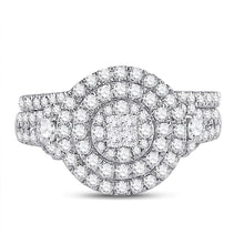 Load image into Gallery viewer, Eternal Love 14kt White Gold Princess Diamond Bridal Wedding Ring Band Set - Splendid Jewellery