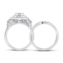 Load image into Gallery viewer, Eternal Love 14kt White Gold Princess Diamond Bridal Wedding Ring Band Set - Splendid Jewellery