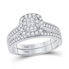Eternal Love 14kt White Gold Princess Diamond Bridal Wedding Ring Band Set - Splendid Jewellery