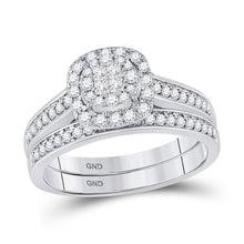 Load image into Gallery viewer, Eternal Love 14kt White Gold Princess Diamond Bridal Wedding Ring Band Set - Splendid Jewellery