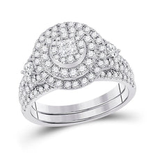 Load image into Gallery viewer, Eternal Love 14kt White Gold Princess Diamond Bridal Wedding Ring Band Set - Splendid Jewellery