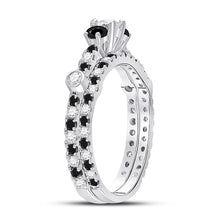 Load image into Gallery viewer, Eternal Love 14kt White Gold Round Diamond 3 - Stone Bridal Wedding Ring Band Set - Splendid Jewellery