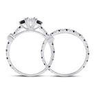 Eternal Love 14kt White Gold Round Diamond 3 - Stone Bridal Wedding Ring Band Set - Splendid Jewellery