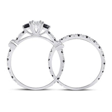 Load image into Gallery viewer, Eternal Love 14kt White Gold Round Diamond 3 - Stone Bridal Wedding Ring Band Set - Splendid Jewellery