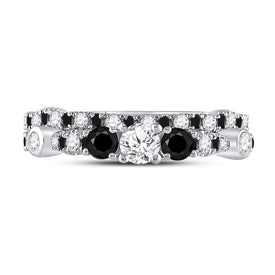 Eternal Love 14kt White Gold Round Diamond 3 - Stone Bridal Wedding Ring Band Set - Splendid Jewellery
