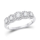 Eternal Love 14kt White Gold Round Diamond 5 - stone Bridal Wedding Engagement Ring - Splendid Jewellery