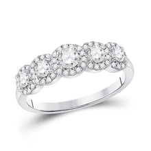 Load image into Gallery viewer, Eternal Love 14kt White Gold Round Diamond 5 - stone Bridal Wedding Engagement Ring - Splendid Jewellery