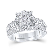 Load image into Gallery viewer, Eternal Love 14kt White Gold Round Diamond Bridal Wedding Ring Band Set - Splendid Jewellery