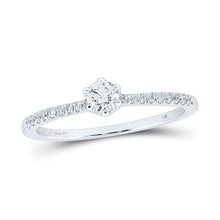 Load image into Gallery viewer, Eternal Love 14kt White Gold Round Diamond Solitaire Bridal Wedding Engagement Ring 1/3 Cttw - Splendid Jewellery