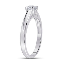 Load image into Gallery viewer, Eternal Love 14kt White Gold Round Diamond Solitaire Bridal Wedding Engagement Ring - Side View