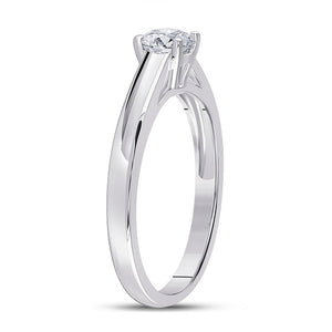 Eternal Love 14kt White Gold Round Diamond Solitaire Bridal Wedding Engagement Ring - Splendid Jewellery