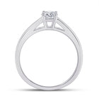 Eternal Love 14kt White Gold Round Diamond Solitaire Bridal Wedding Engagement Ring - Second Side View