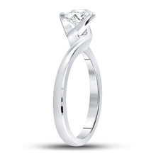Load image into Gallery viewer, Eternal Love 14kt White Gold Round Diamond Solitaire Bridal Wedding Engagement Ring - Second Side View