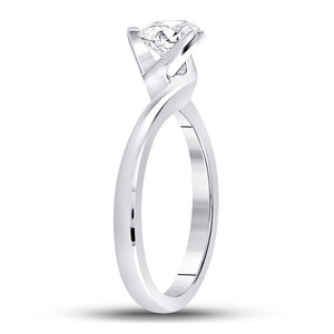 Eternal Love 14kt White Gold Round Diamond Solitaire Bridal Wedding Engagement Ring - Splendid Jewellery