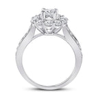Eternal Love 14kt White Gold Round Diamond Solitaire Bridal Wedding Engagement Ring - Side View