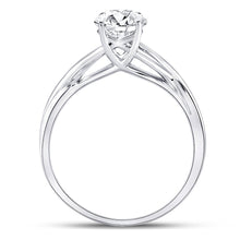 Load image into Gallery viewer, Eternal Love 14kt White Gold Round Diamond Solitaire Bridal Wedding Engagement Ring - Side View