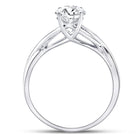 Eternal Love 14kt White Gold Round Diamond Solitaire Bridal Wedding Engagement Ring - Side View
