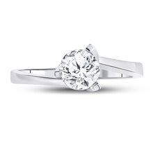 Load image into Gallery viewer, Eternal Love 14kt White Gold Round Diamond Solitaire Bridal Wedding Engagement Ring - Front View