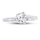 Eternal Love 14kt White Gold Round Diamond Solitaire Bridal Wedding Engagement Ring - Front View