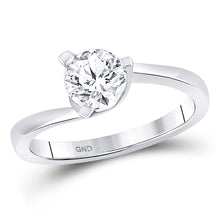 Load image into Gallery viewer, Eternal Love 14kt White Gold Round Diamond Solitaire Bridal Wedding Engagement Ring - Top View