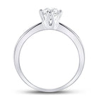Eternal Love 14kt White Gold Round Diamond Solitaire Bridal Wedding Engagement Ring - Side View