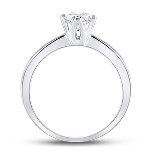 Eternal Love 14kt White Gold Round Diamond Solitaire Bridal Wedding Engagement Ring - Splendid Jewellery