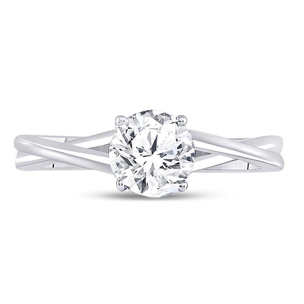 Eternal Love 14kt White Gold Round Diamond Solitaire Bridal Wedding Engagement Ring - Splendid Jewellery