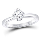 Eternal Love 14kt White Gold Round Diamond Solitaire Bridal Wedding Engagement Ring - Splendid Jewellery